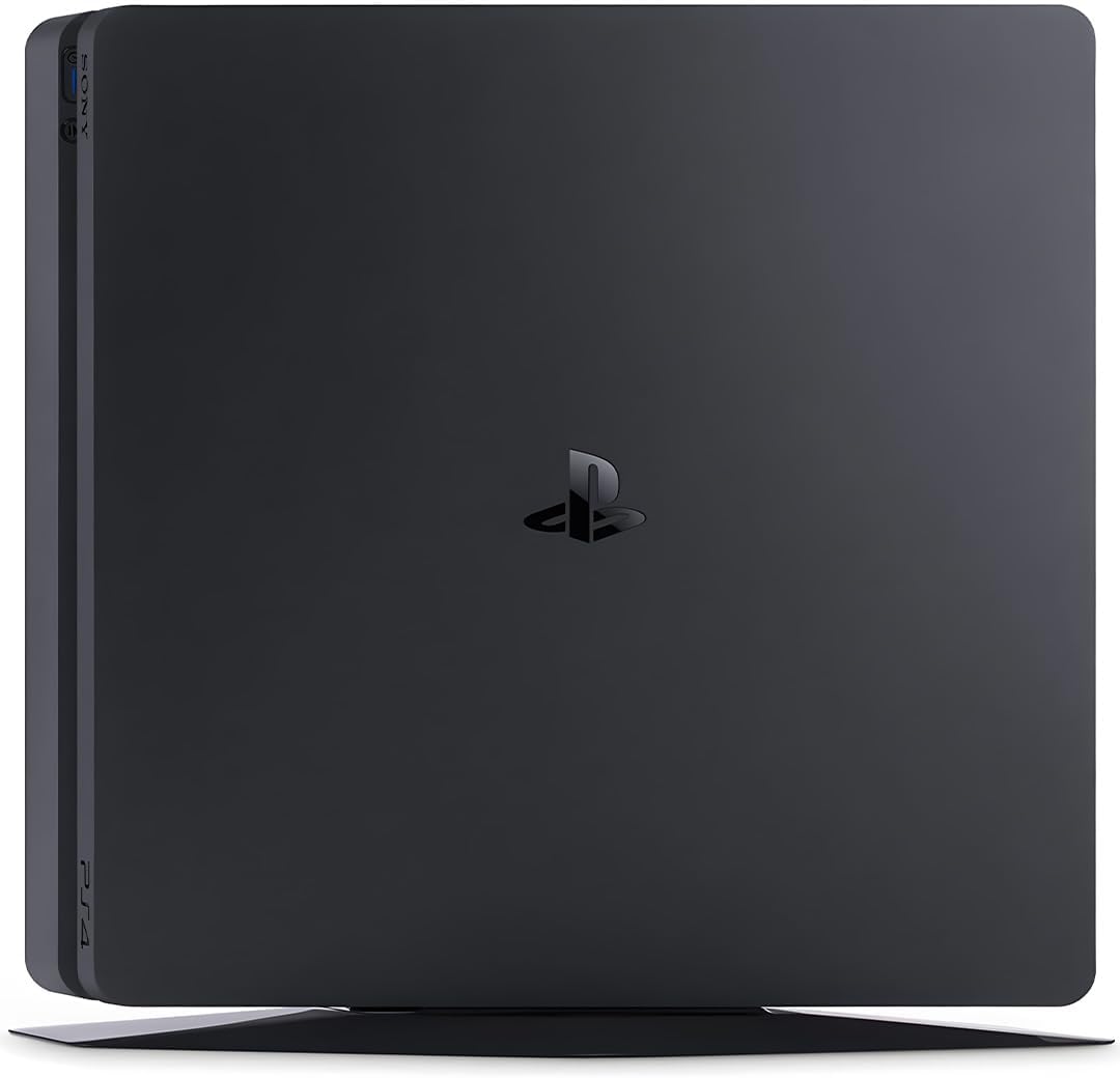 PlayStation 4 Slim 1TB Console Bundle - Includes the PS4 Console Slim 1TB, 2 Dualshock PS4 Wireless Controllers, MicroUSB Charging Cable, HDMI cable, Wired Earbuds and Microfiber Cloth (Renewed)