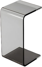 Side Table,C Shaped End Table, Acrylic Sofa Side Table, Bedside Table for Bedroom Small Simple Modern Coffee Table Suitable for Living Room (Smoke Gray)