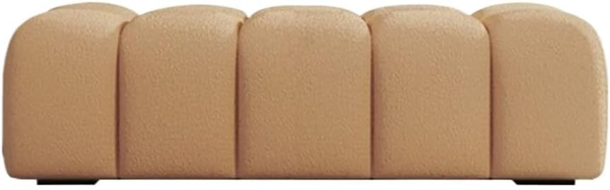 Modern Fabric Bed end Bench Long Bedroom Tatami Mat Dressing Room Sofa Wooden Shoe Changing Stool Entryway(Medium)