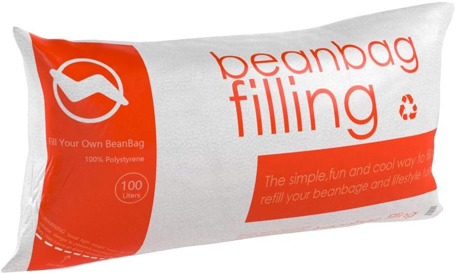 Big Joe Bean Refill Polystyrene Beans for Bean Bags or Crafts, 100 Liters
