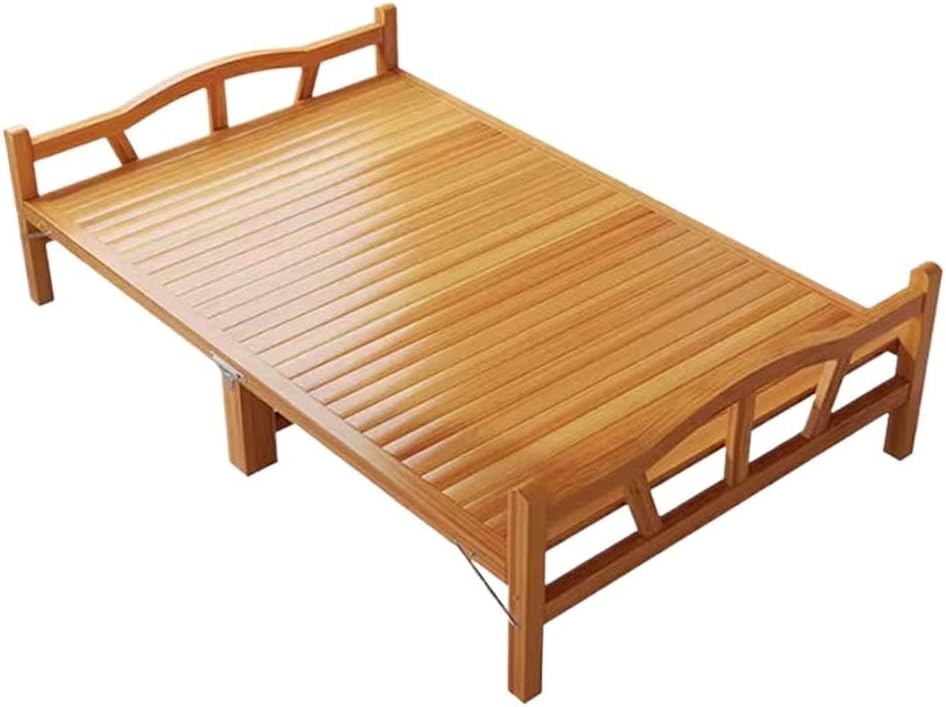 Camping Bed Portable Folding Bed - Single Firm Mattress for Nap, Home Rental Folding Bed