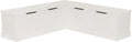 Linon Harris White Solid Pine Backless Nook with Interior Storage