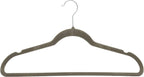 Amazon Basics Slim Velvet Non-Slip Space Saving Suit Clothes Hangers, Sturdy Metal, Gray/Silver, 30-Pack