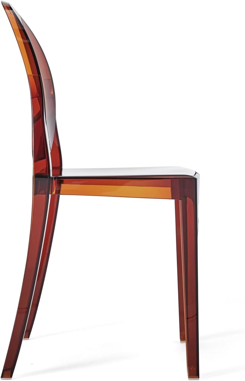 Kartell Victoria Ghost Chair, Set of 2, Amber