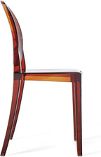 Kartell Victoria Ghost Chair, Set of 2, Amber