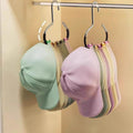 Belt/Scarf Hangers for Closet - 2 PCS Nonslip Space Saving Steel Tie Rings Holder Organizer for Hat, Neckties, Shawls Scarves, Veils, Pashminas Display(Black)