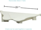 Phat Tommy Recycled Poly Resin Balcony Chair Settee | Durable and Eco-Friendly Adirondack Armchair and Removable Side Table | This Patio Furniture is Great for Your Lawn, Garden, Swimming Pool, Deck.