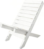Wooden Outdoor Garden Bench，Outdoor Patio Lounge Chair,Detachable, Suitable for Patios, Backyards, Porches, and Poolside Areas(White)
