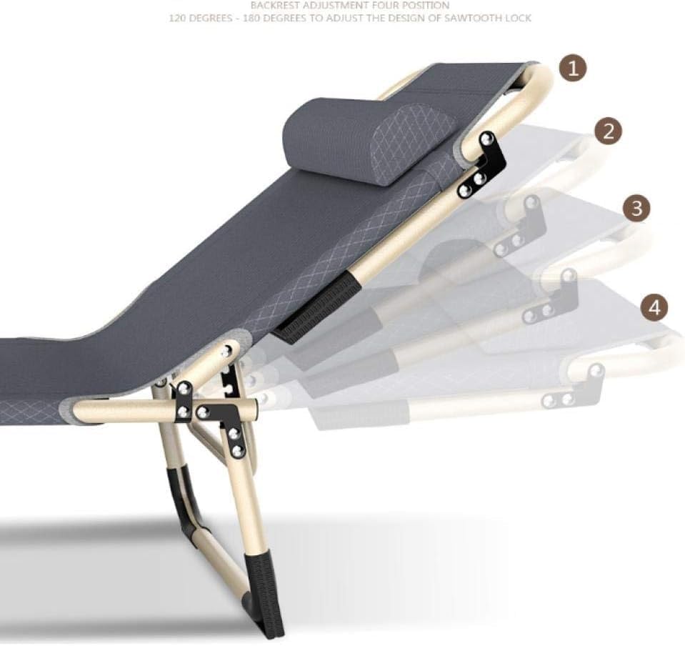 Extra Large Folding Sun Lounger Recliner Chair Adjustable Garden Recliner with 150Kg Support Capacity(Navy)