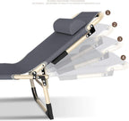 Extra Large Folding Sun Lounger Recliner Chair Adjustable Garden Recliner with 150Kg Support Capacity(Navy)
