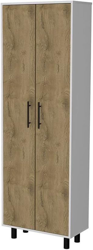 Oklahoma Tall Pantry Cabinet, 5-Shelf Storage Organizer, Wood Cupboard with Doors