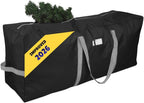Heavy Duty Christmas Tree Storage Bag, Fits Up to 9 Ft. Tall Disassembled Trees, 25" H X 20" W X 65" L, Durable 600D Oxford Material, Heavy Duty Xmas Storage Container (Black)