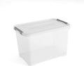 Allibert "Handy Plus Storage Box with Lid, Transparent/Silver, 65 Litre
