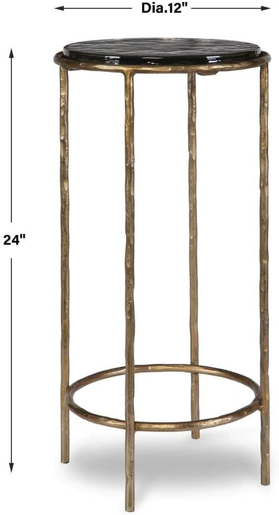 Eagerman Accent Table | Antique Gold Finish | Iron Construction | Transitional Accent Furniture | Ideal for Living Rooms, Bedrooms & Entryways | W23030