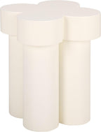 SAFAVIEH Home Collection – Bastien Ivory Sculptural Accent Table, Modern Floral Silhouette, Fully Assembled (ACC2331A)