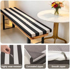 36x18/40x16/48x16 Outdoor Bench Cushion, Water-Resistant Patio Bench Cushions with Ties & Zipper, Non-Slip 2" Thick Bench Seat Cushion for Patio & Garden Furniture(Hazel,45x16x3 in)