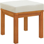 Patio Stools with Cushions 2 pcs 15.7"x15.7"x16.5" Solid Acacia Wood