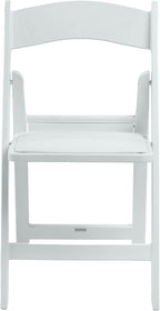 White Resin Folding Chairs - Stackable Chairs with Padded Seats, 800LB Weight Capacity Comfortable Chair - Indoor/Outdoor Folding Chairs for Events - Lightweight Foldable Chairs (10 Pack)
