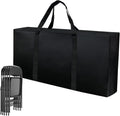 Folding Chair Storage Bag Heavy Duty Large 40.5" L x 12.5" W x 20" H Plastic Foldable Chair Carry Bag with Sturdy Zipper & Handle Waterproof Fold Up Chair Cover for Indoor Outdoor