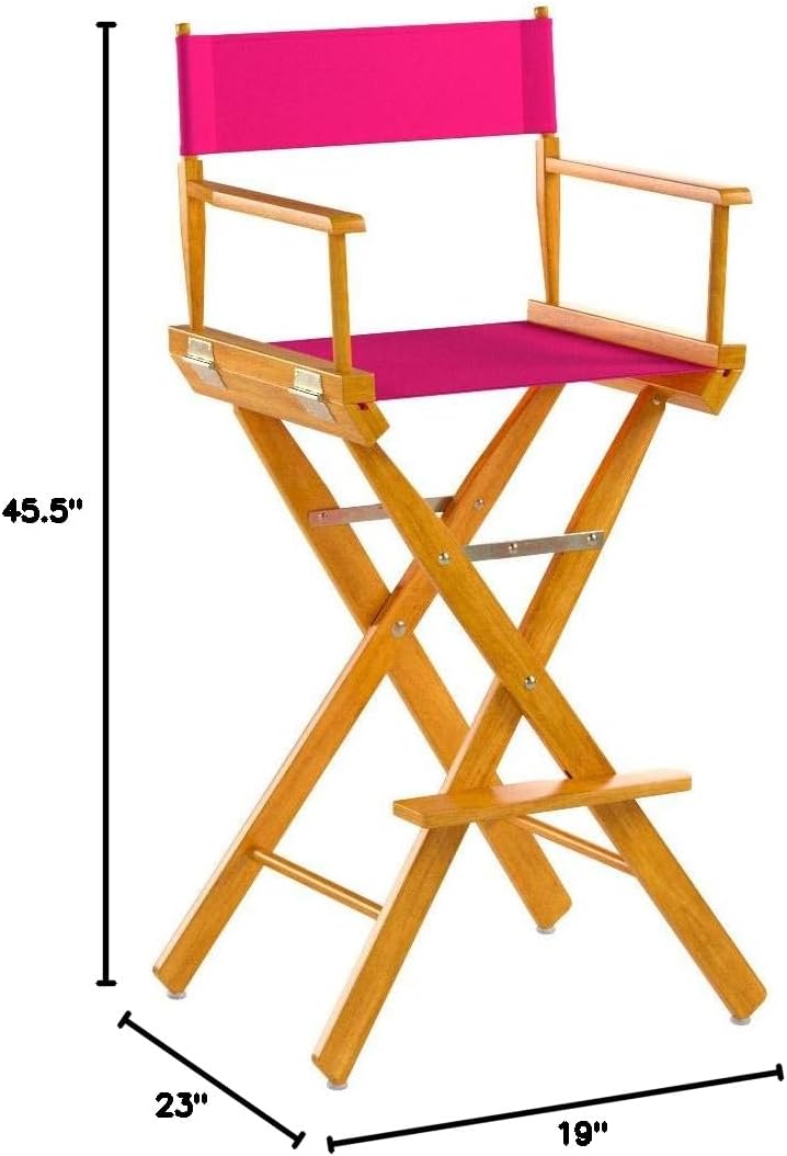 Casual Home 230-05/021-30 Director Chair 30" - Bar Height Honey OakFrame/Magenta Canvas