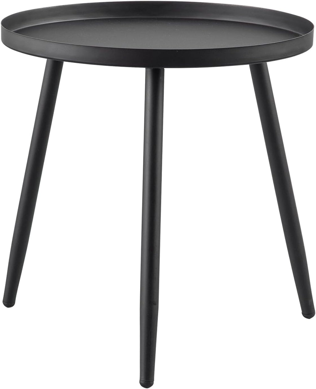 AOJEZOR Side Table Raised Edge: Iron End Table with Raised Rim for Young Families Small Space - No Too Required - Modern Style for Living Room