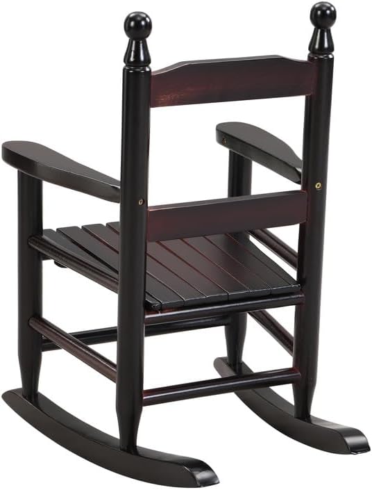 Durable ESP Children's Oak Rocking Chair, Indoor Outdoor Dual Use Toddler Rocker, Sturdy Safe Smooth Curved Design, Weather Resistant for Bedroom, Garden, Patio, Backyard and Balcony