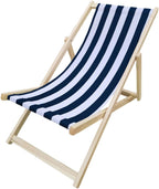 Geelife Populus Wood Sling Chair - Solid Wood Dark Blue - 2Pcs Adds Fresh Look to Outdoor Spaces - Cozy Outdoor Living