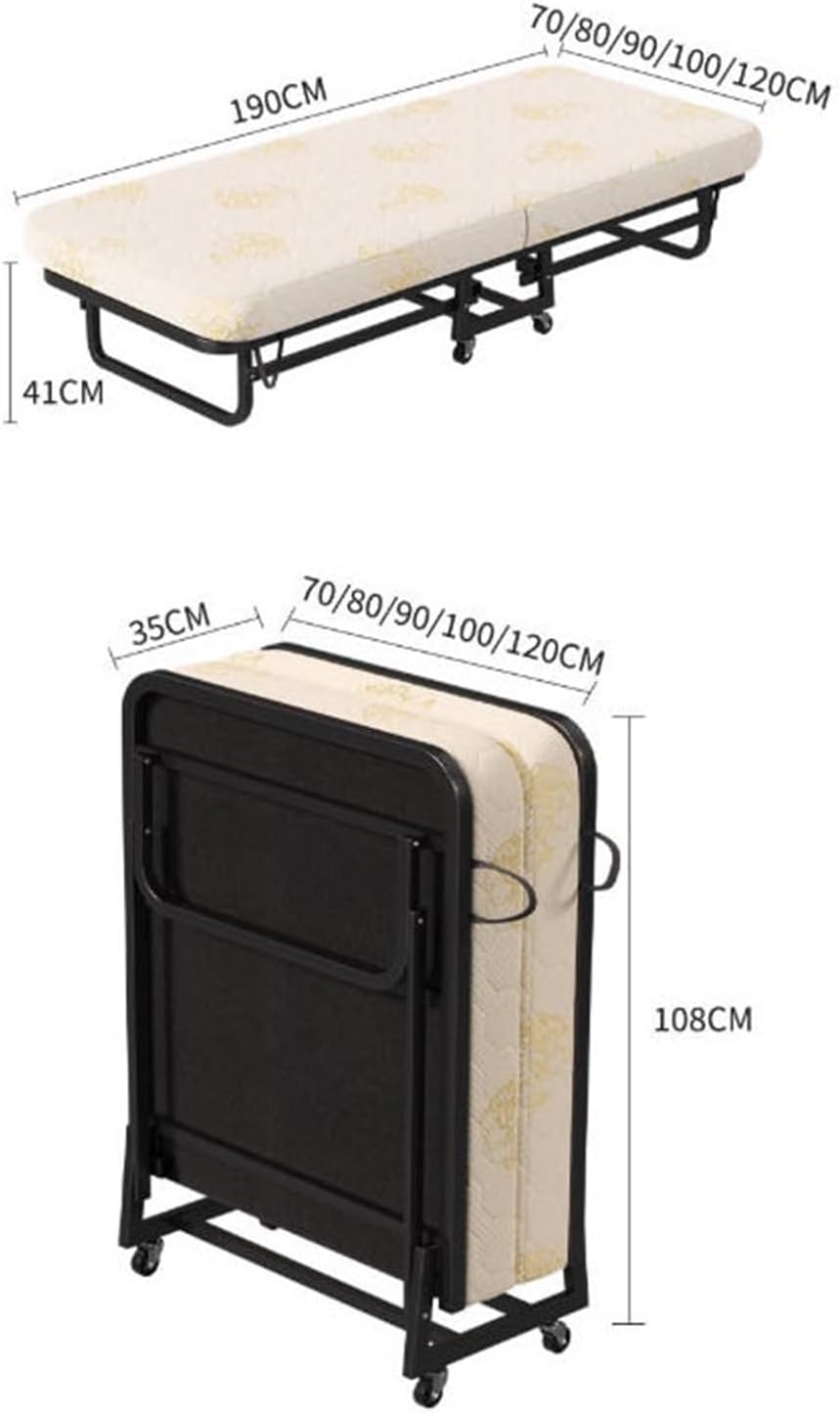 Camping Bed Folding Bed for Home Use, Hotel, Nap Time, Adult Nanny, Companion, Rental House, Simple Folding Bed(XXL)