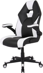 RS Gaming™ Bonded Leather High-Back Gaming Chair, White/Black