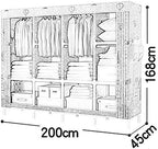 Detachable Wardrobe Steel Frame Thicken Bold Folding Full Hanging Fabric Simple Storage Economy Cloth