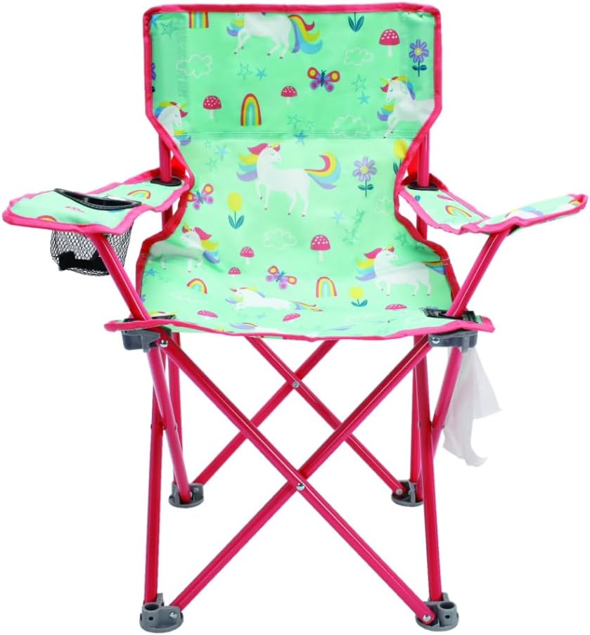 Foldable Chair with Safety Lock, Unicorn Pattern