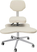 Cross Legged Chair, Adjustable Meditation Chair with Wheels, 360° Swivel Seat & Footrest for Yoga Office