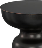 SIMPLIHOME Toby Metal Table - 18 inch Wide Solid Iron Drum Accent Table in Antique Copper, Industrial Side or End Table for Living Room, Bedroom or Entryway with Sculptural Design, Assembled