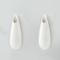 Hanging Ceramic Wall Vases, 7.9 Inch, Set of 2, Cubicle Modern Decor Wall Plant Holder Vase for Indoor Plants,Propagation Hanging Flower Pots for Air Vases,White