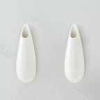 Hanging Ceramic Wall Vases, 7.9 Inch, Set of 2, Cubicle Modern Decor Wall Plant Holder Vase for Indoor Plants,Propagation Hanging Flower Pots for Air Vases,White