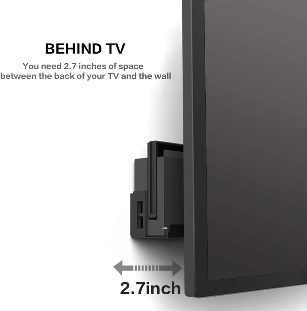 Monzlteck Wall Mount for Switch1/OLED, Near Or Behind TV,Save Space，Quick Heat Dissipation, Easy to Install,Not Fit for Switch2
