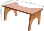 Bamboo Toilet Stool for Boys Girls Non-Slip Bathroom Step Stool Portable Potty Footstool for Easy Toilet Access