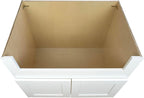 Hollywood Fabiani Design Farm Sink Base Kitchen Cabinet 36 in. W x 24 in. D x 34-1/2 in. H, Shaker White – Solid Wood Frame, 1/2-Inch Cabinet-Grade Plywood Box, Ready to Assemble