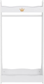 UTEX Kids Dress Up Storage, Kids' Costume Organizer Center, Open Hanging Armoire Closet, Kids Armoire with Rack for Toddler 3 Age+, White