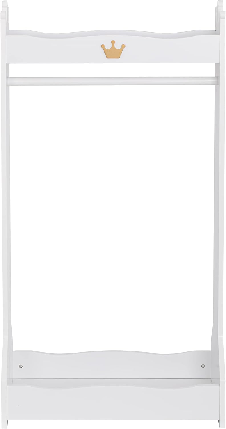 UTEX Kids Dress Up Storage, Kids' Costume Organizer Center, Open Hanging Armoire Closet, Kids Armoire with Rack for Toddler 3 Age+, White