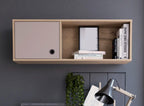 Farmhouse Rustic Wall Cabinet, Storage Cabinet with Two Shelves and Two Drawers,for Kitchen Home