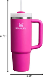 STANLEY Quencher H2.0 Tumbler with Handle and Straw 30 oz | Flowstate 3-Position Lid | Cup Holder Compatible for Travel | Insulated Stainless Steel Cup | BPA-Free | Violet Blossom