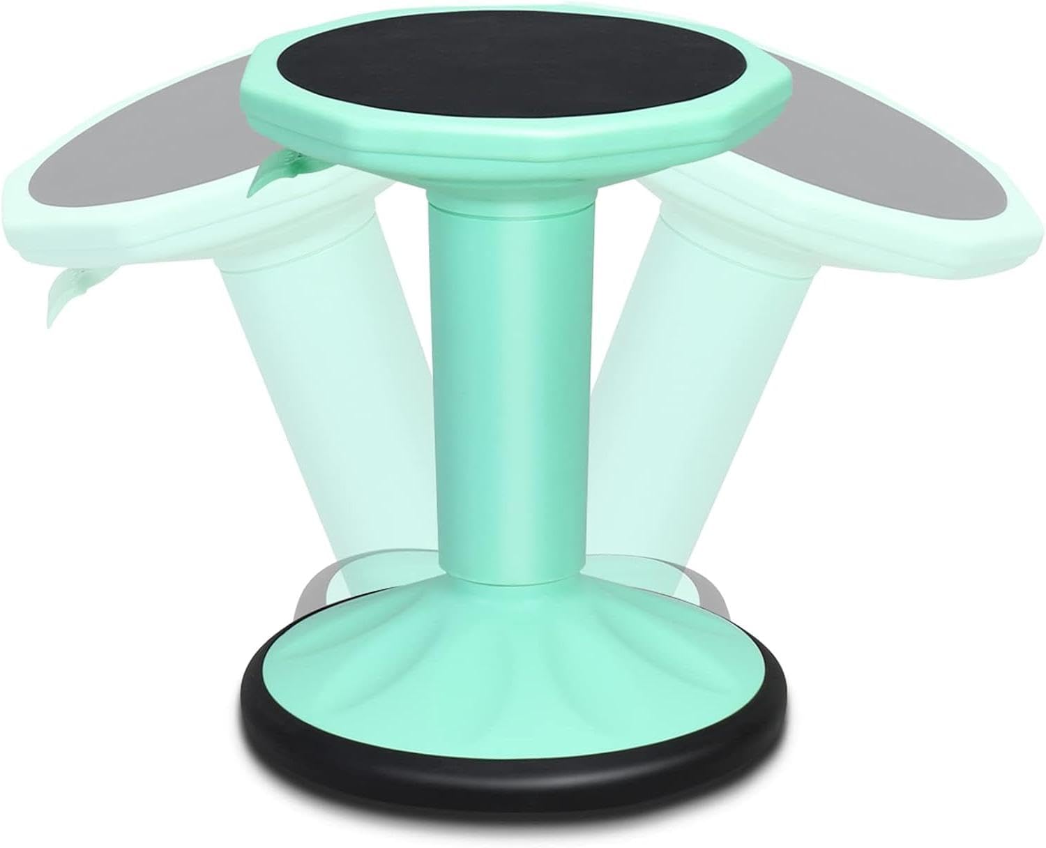Byroce Kids Adjustable Wobble Stool, 24” Active Learning Classroom Seat, Non-Skid Wiggle Chairs Improve Posture, Focus & Help ADHD/ADD, Flexible Student Wobble Stool for Classroom Seating (Green)