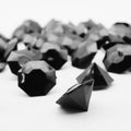 PMLAND 40+ Pieces Large Acrylic Diamond Crystals Gems Treasure Gemstones for Table Scatters Vase Fillers Decoration Party Treasure Hunting Arts and Crafts - Black