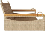 Patio Swing Bench Beige,Beige Poly Rattan Swing Bench Durable, Stylish Outdoor & Indoor Garden Furniture for Two Patio Furniture