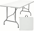 Luonty 6ft Folding Table – Heavy Duty Plastic Table for Patio, Events, or Camping – Portable, Weather-Resistant, Easy to Store – Holds up to 330 lbs