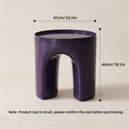 Small Round Plastic Side Tables, Modern and Minimalist Bedside Table, End Table for Home, Creative Couch Table Use in Living Room, Bedroom and Balcony(Purple)