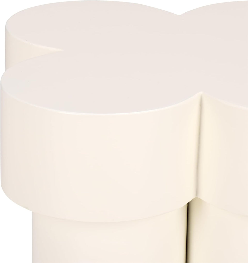 SAFAVIEH Home Collection – Bastien Ivory Sculptural Accent Table, Modern Floral Silhouette, Fully Assembled (ACC2331A)
