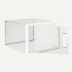 Amazon Basics Stackable and Foldable Clear Shoe Storage Organizer Box, Large, 12-Pack
