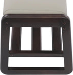 Shoe Rack Bench with Cushion, 2-Tier Storage Bench for Entryway, Wooden Shoe Organizer Bench with Hidden Storage & Comfortable Seat for Living Room, Bedroom, Hallway (Walnut Color+ Beige)
